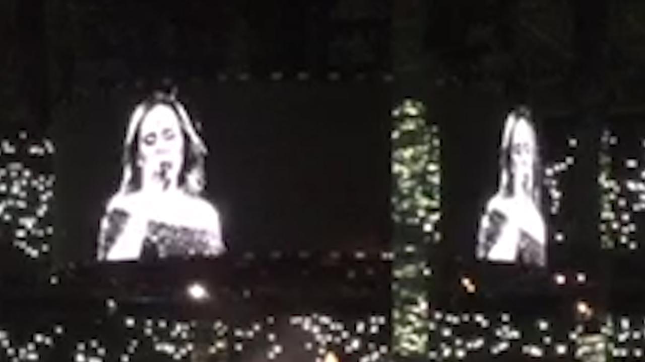 Superstar Adele kept fans enthralled with a knock-out performance at Melbourne's Etihad Stadium. Credit: Melissa Meehan
