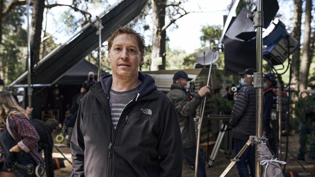 US director Mark Williams on set in Macedon