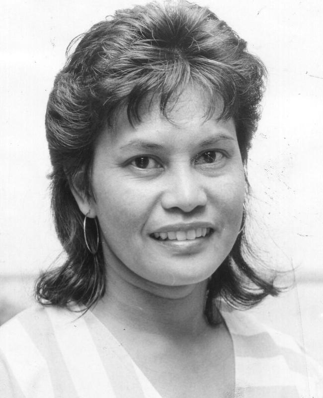 Maisie Austin, when president of the Darwin Basketball Association, circa 1986.
