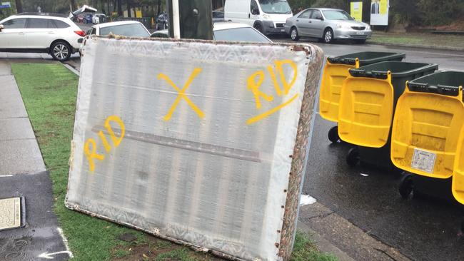 A mattress at Wentworthville.