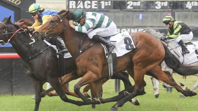 Girrawheen (outside) is ready to record a second caeer win when she heads to Muswellbrook. Picture: Bradley Photos