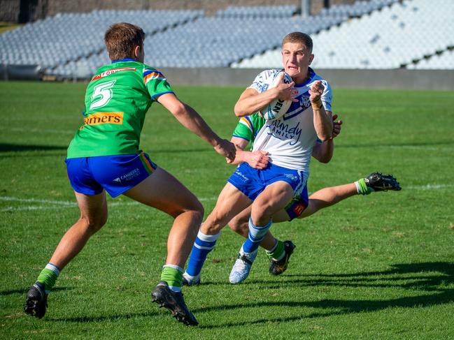 Canterbury's Christopher Makhlouf tries to break through. Picture: Thomas Lisson