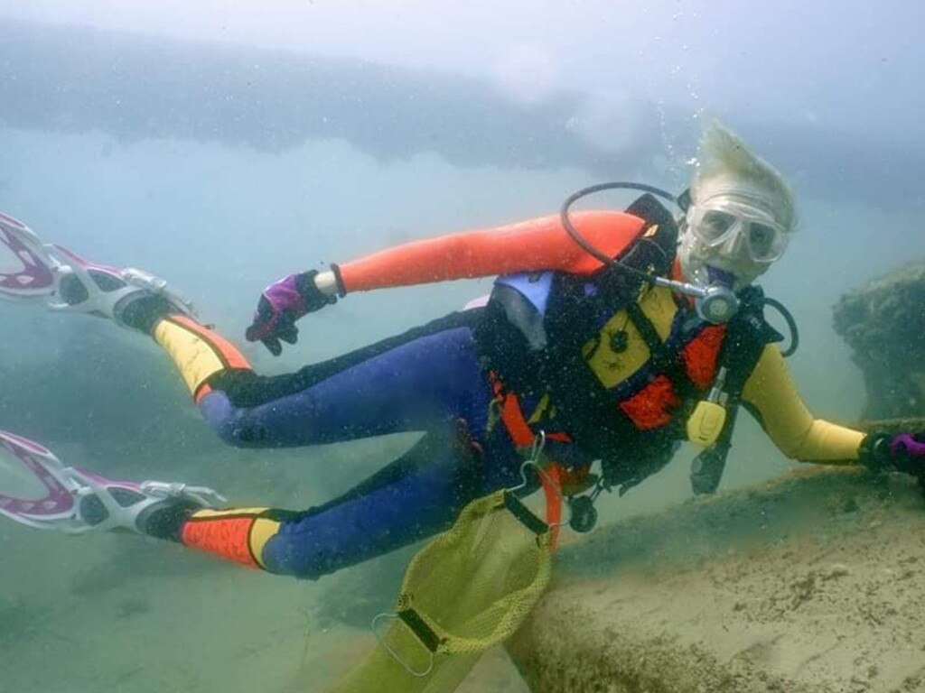 Environmental divers clean up the Gold Coast Seaway. This year they removed 1.75 tonnes from the waterways. Picture: supplied