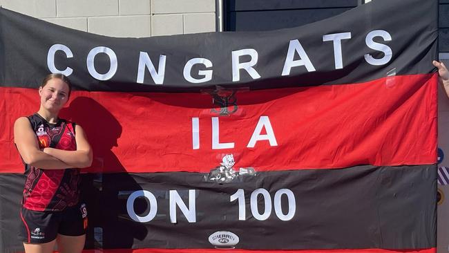 Yeronga’s Ila Streeter celebrated 100 games.