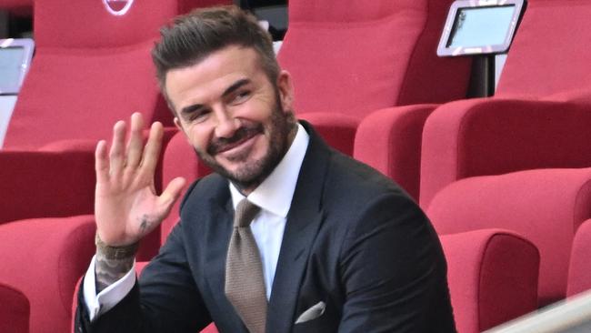 David Beckham, at Al Khalifa Stadium in Doha for the England v Iran match, is being paid $268m to promote Qatar. Picture: Reuters