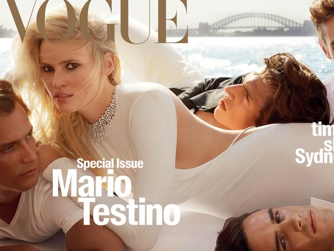 The cover of Vogue Australia’s Mario Testino edition.