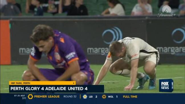 Glory and Adelaide play out 8-goal draw