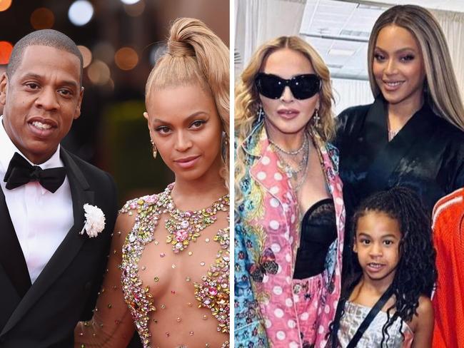 Beyonce and Jay-Z's rarely seen twin daughter Rumi has emerged in a photo alongside her famous mother and Madonna.