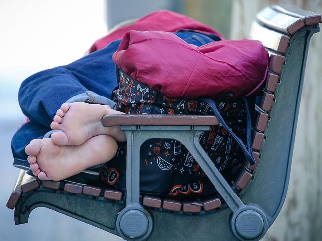 NCA NEWSWIRE BRISBANE AUSTRALIA 18/09/2023A generic photo of a homeless person rough sleepingPicture: Glenn Campbell/NcaNewsWire