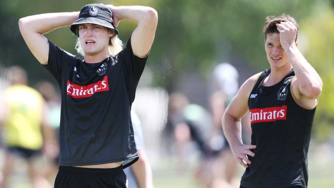 Darcy Moore catches his breath.