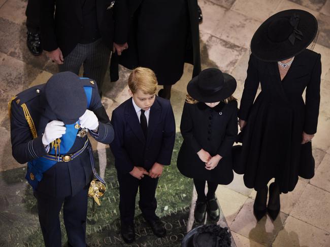 The Wales family prepare to depart Westminster Abbey. Picture: David Levene – WPA Pool/Getty Images