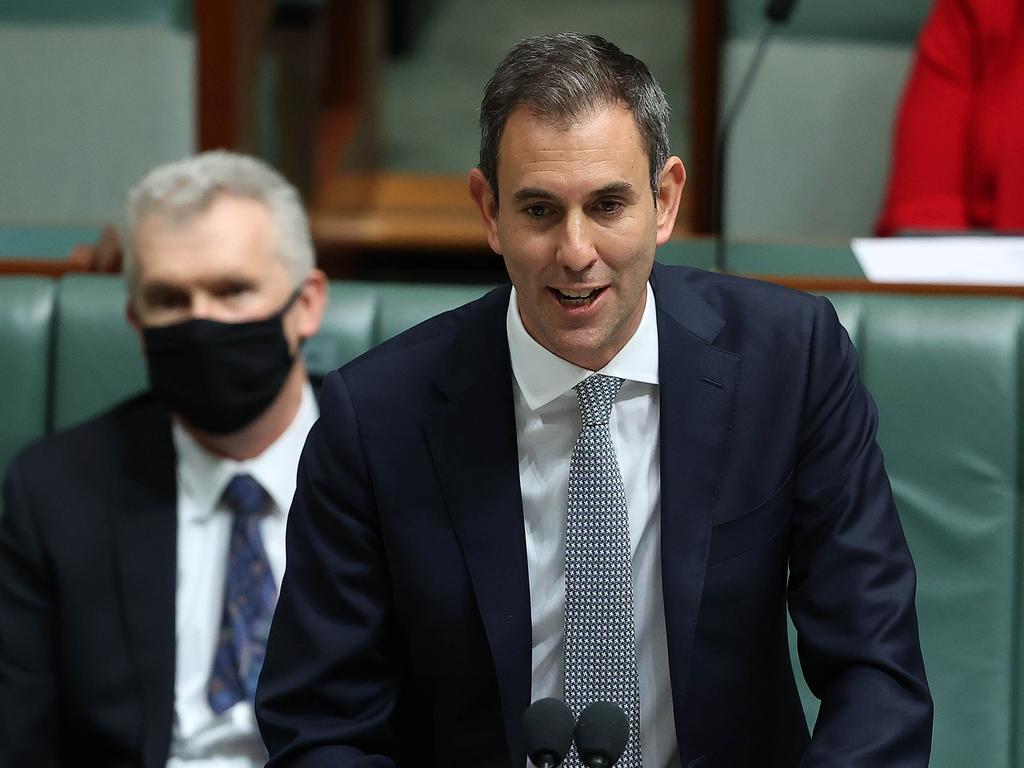 Labor’s treasury spokesman Jim Chalmers accused the Prime Minister of ‘lying’ to Australians about the economy. Picture: NCA NewsWire / Gary Ramage