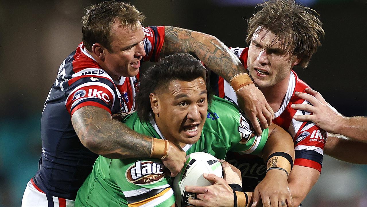 Josh Papalii was at his rampaging best against the Roosters. Picture: Phil Hillyard