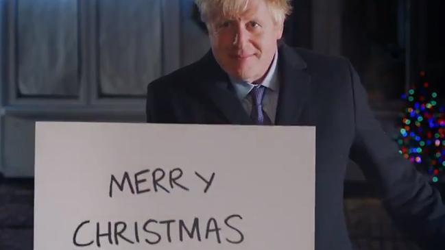 UK Prime Minister Boris Johnson in a still from his 2019 Brexit campaign video.