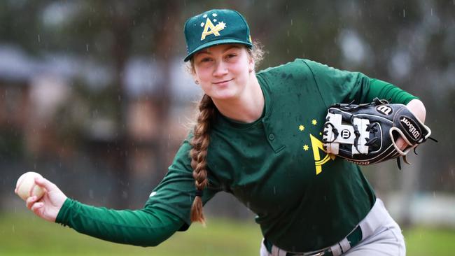 The 21 year-old side arm pitcher was struck in the throat by a ball while on the mound at the Australian women’s championships.