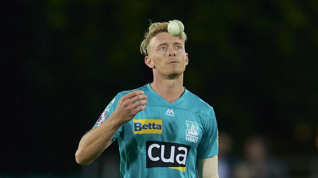 Jack Wood of the Heat is pictured during the Big Bash League match between the Melbourne Stars and the Brisbane Heat. (Photo by Brett Hemmings/Getty Images)