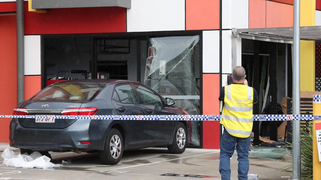 Inspectors at the scene of a gas explosion in Energy Circuit Robina. Picture Glenn Hampson