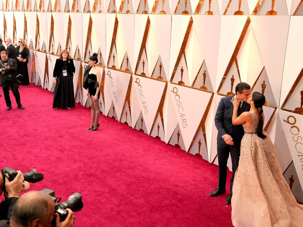 St Vincent, Joe LoCicero and Gina Rodriguez attend the 90th Annual Academy Awards on March 4, 2018 in Hollywood, California. Picture: AFP