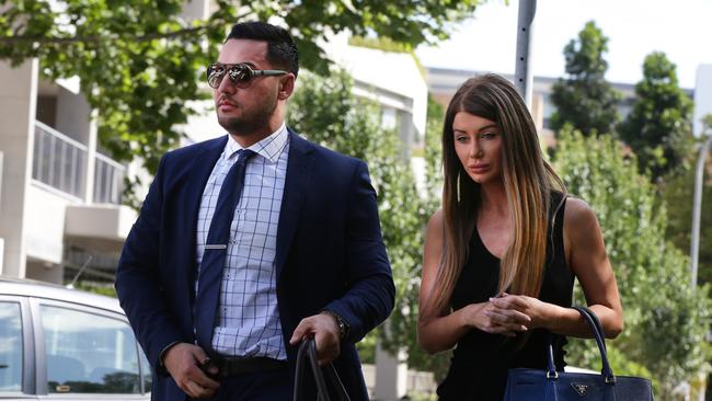 Salim Mehajer, pictured with his wife Aysha, was banned from Auburn Council business for four months, just days before the council was suspended. Picture: Cameron Richardson