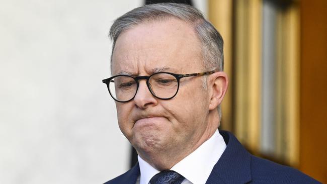 Prime Minister Anthony Albanese wants to pretend he has not pledged to deliver a treaty but his own unequivocal statements contradict his denials. Picture: NCA NewsWire