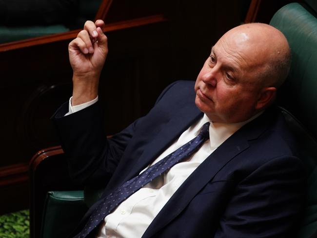 Victorian Treasurer Tim Pallas in parliament. Picture: Luis Enrique Ascui