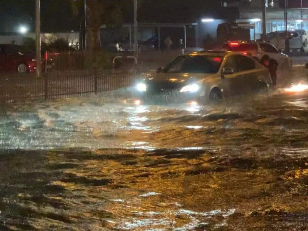 Port Augusta was hit with more than 51mm of water within an hour on Monday night. Picture: Catherine Magay