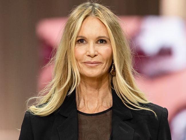 Supermodel Elle Macpherson returns to the runway for PayPal Melbourne Fashion Festival   Royal Exhibition Building. Picture: Jason Edwards