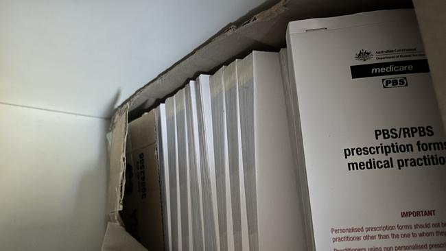 ‘There is no evidence of unauthorised access of misuse,’ Mr Khan said of these prescription forms.