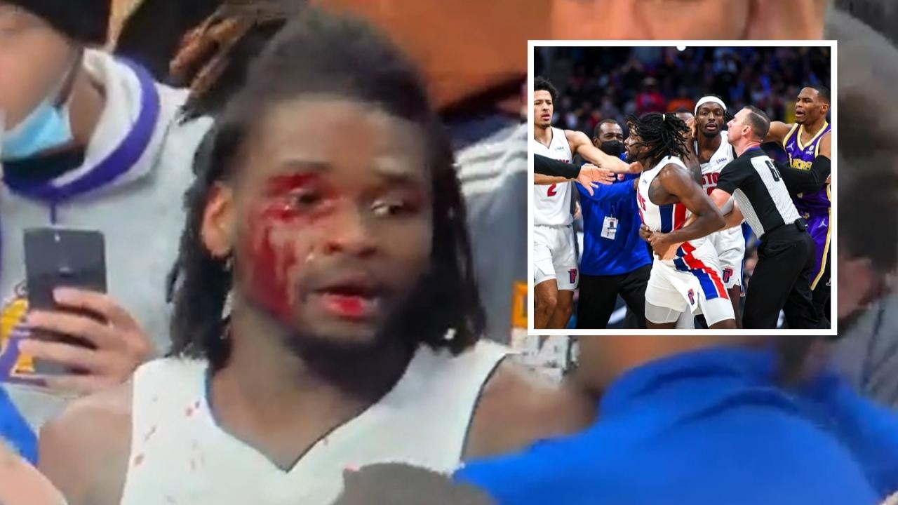 Isaiah Stewart absolutely lost his mind after getting elbowed by
