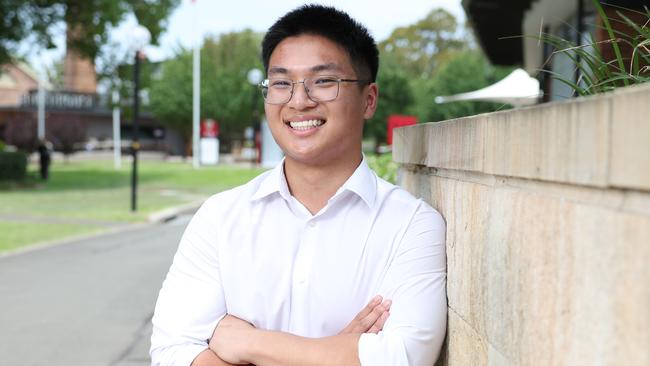 Khang Nguyen Ho achieved first in English Advanced in the 2023 HSC, starring for North Sydney Boys High School. Picture: Richard Dobson