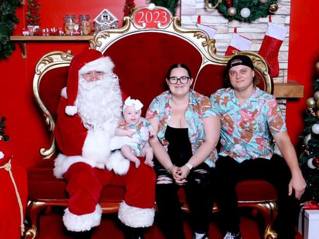 Cass, Jason and Melody with Santa: Stockland Rockhampton 2023. Sent in by Cassandra Maree Cornell.
