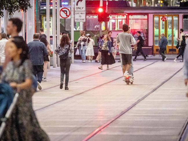 Looking for drunk people leaving restaurants  and pubs and getting on scooters - Christmas party season - Matt to do video. Picture: Jake Nowakowski