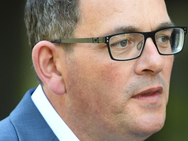 Premier of Victoria Daniel Andrews speaks to the media during a press conference at Treasury Place in Melbourne, Saturday, November 10, 2018. The Premier has spoken further on the terror incident which took place yesterday in Melbourne's CBD. (AAP Image/James Ross) NO ARCHIVING