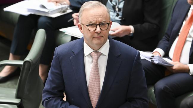 Prime Minister Anthony Albanese during Question Time at Parliament House in Canberra. Picture: NewsWire/Martin Ollman