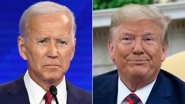 Former Vice President Joe Biden and US President Donald Trump.