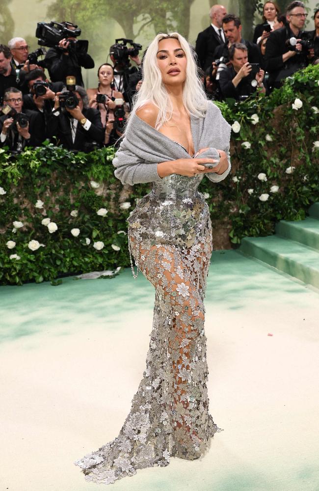 Kim Kardashian dressed in Alexander McQueen attends Met Gala. Picture: Getty Images