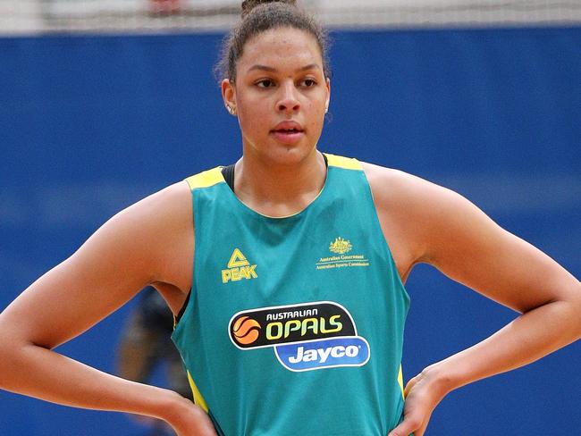 Jayco Australian Opals 2014 FIBA World Championship for Women Team Announcement Liz Cambage at the Opals training in action at MSAC  Picture: Norm Oorloff
