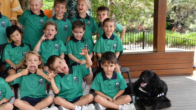 MY FIRST YEAR: Funny faces. Matthew Flinders Anglican College Preps. Picture: Patrick Woods.