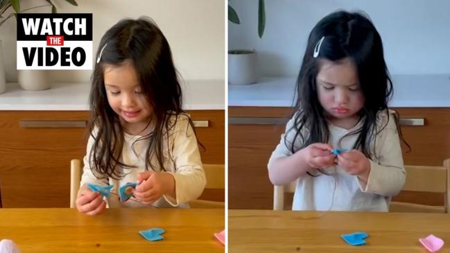 Make threading buttons to fine-tune your toddler’s fine motor skills