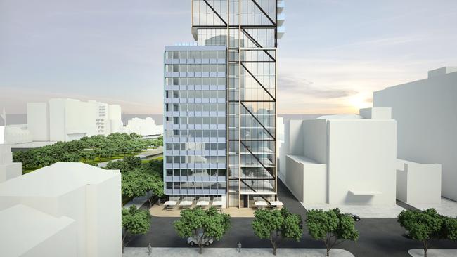 Artist's impression of Thrive Construct’s 187 Victoria Square street elevation. Picture: Cox Architecture