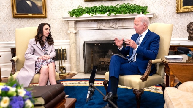 The New Zealand Prime Minister was previously in the United States where she met with President Joe Biden. Picture: Getty