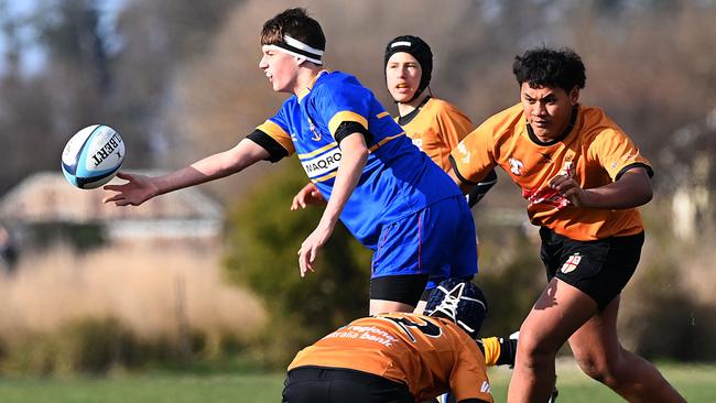 Action in last year’s Under 14’s match. many of these players will also be in Maitland.