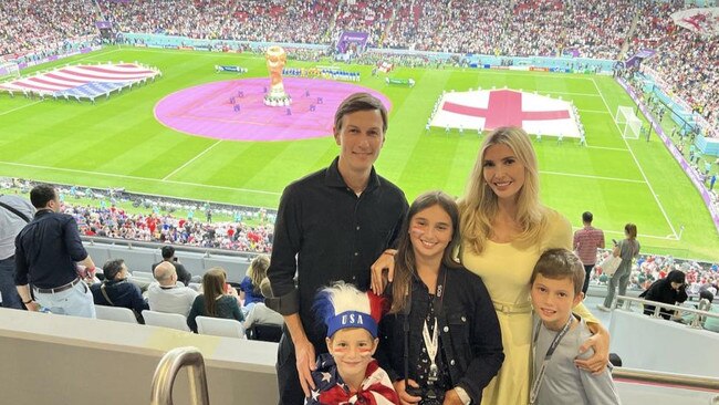 Jared Kushner and Ivanka Trump with their children at the World Cup. Picture: Instagram