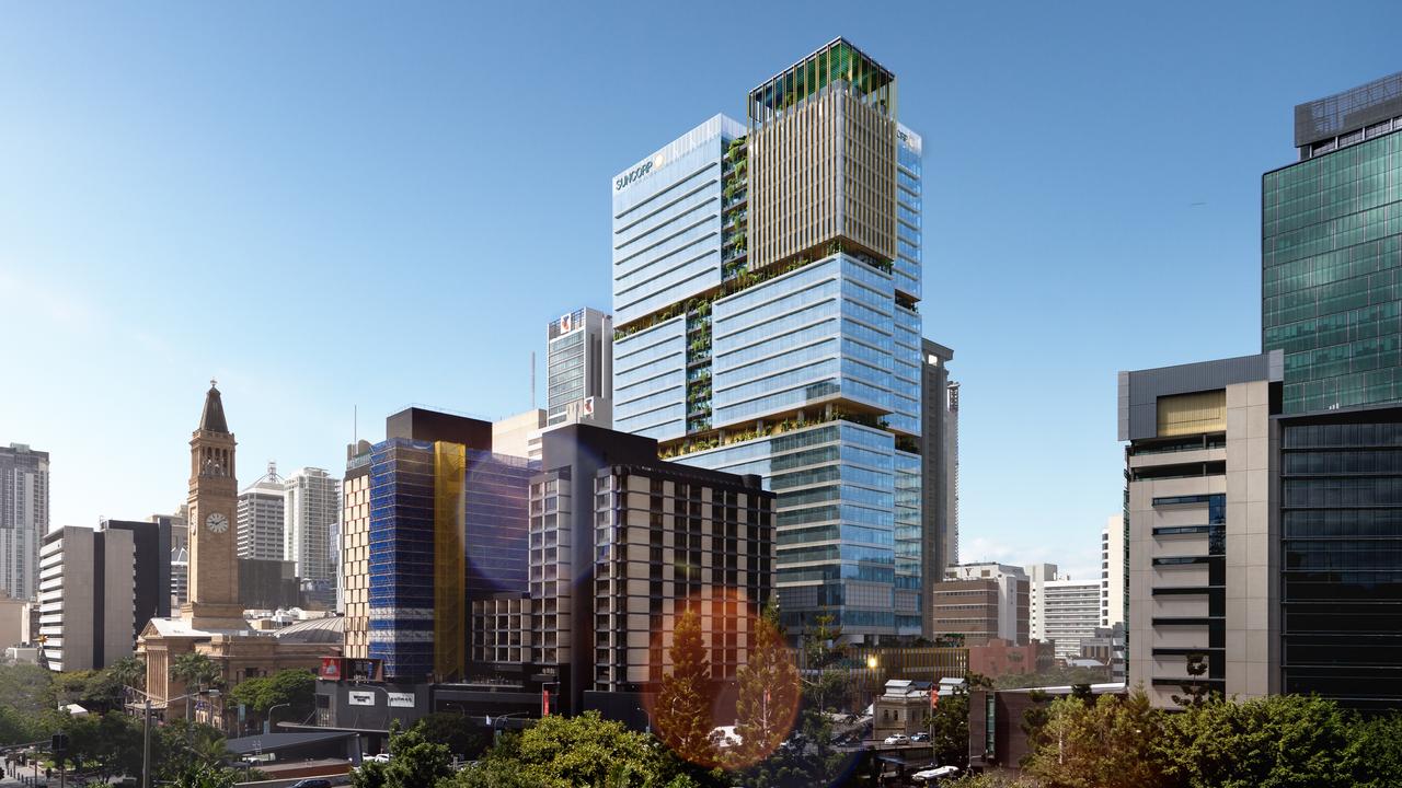 An artist's impression of 80 Ann Street in the Brisbane CBD.