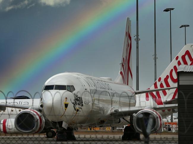 The pending sale of Virgin Australia to Bain Capital will mark a new beginning for the carrier. Picture: Lyndon Mechielsen