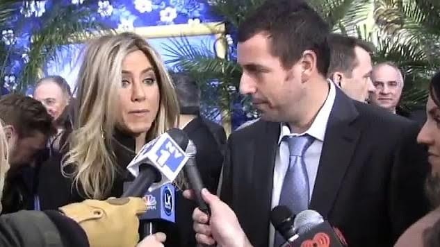 Jennifer Aniston and Adam Sandler are currently promoting Murder Mystery 2. Picture: YouTube