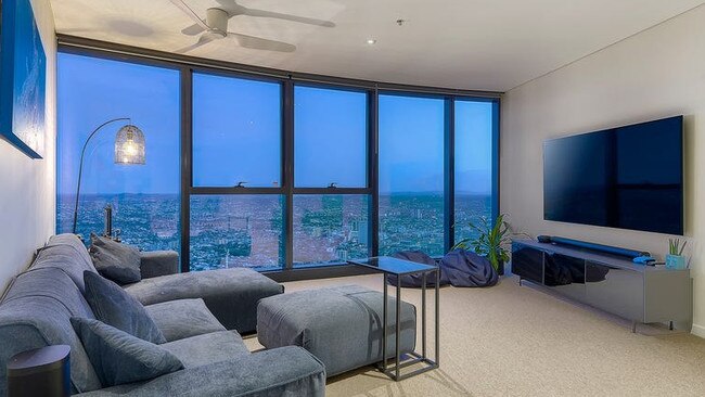 A two bed apartment at 222 Margaret Street, Brisbane City, sold for $1,200,000 in August, jumping from $815,000 during the pandemic.