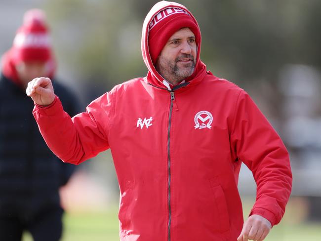 Warrandyte coach Anthony McGregor. Picture: Sarah Matray