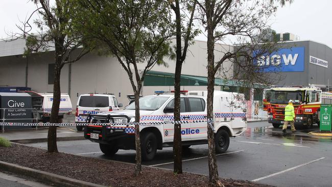 Emergency services at the scene. Picture Glenn Hampson