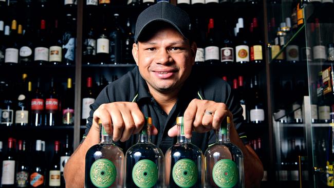 Daniel Motlop with his Australian Green Ant Gin which has become a top seller around the world.